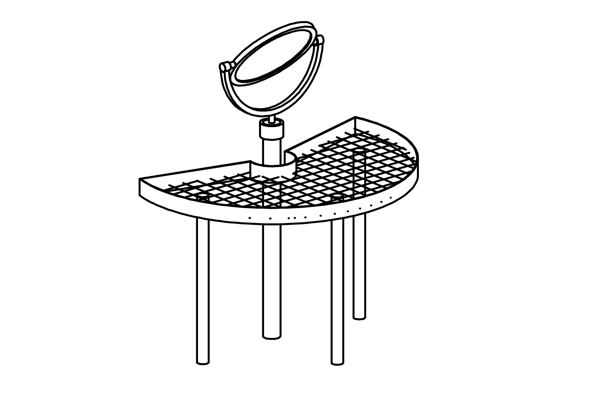 Magnifying Lens with Table