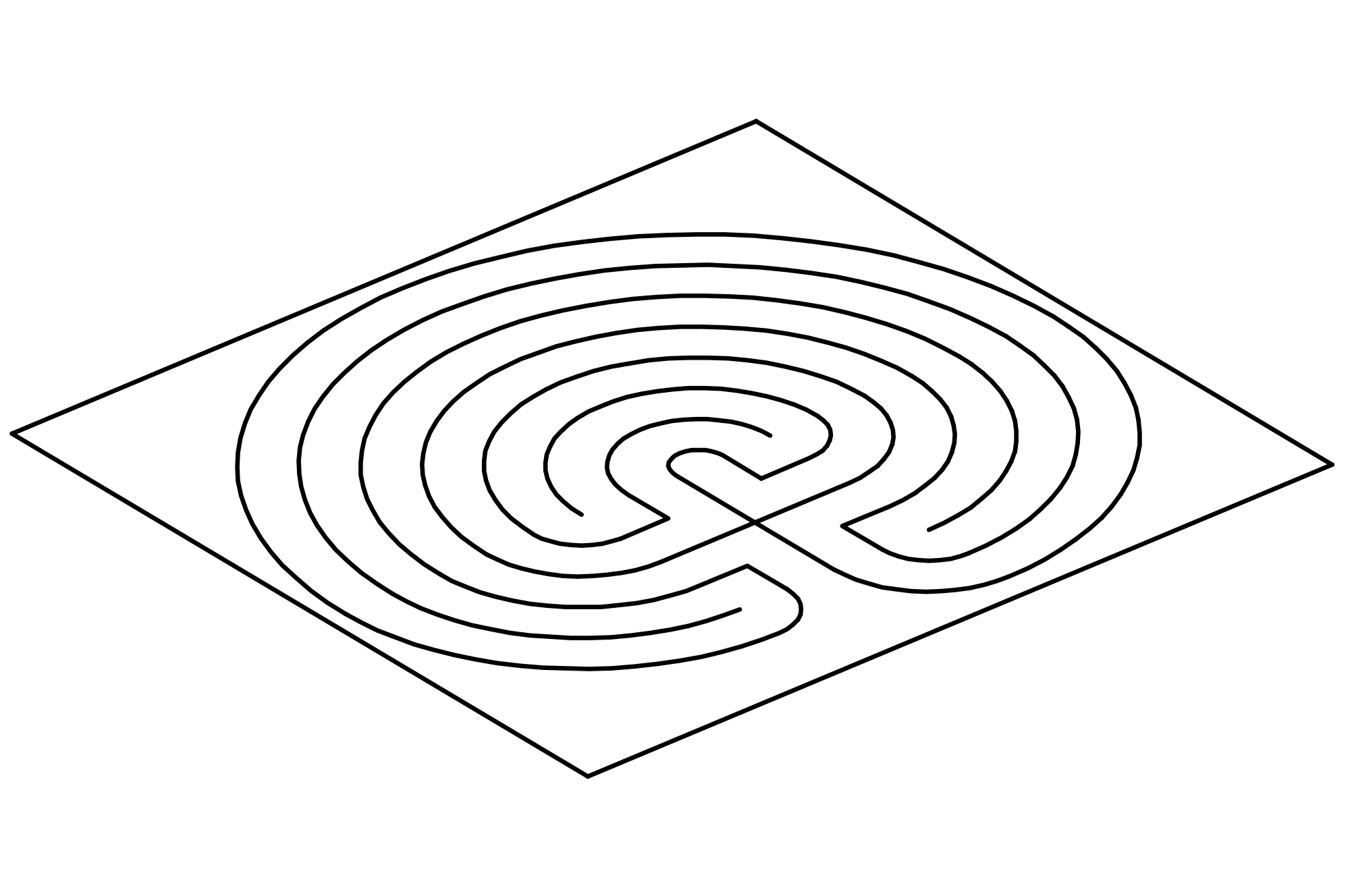 EVOPED® Outdoor Labyrinth, white, 2,40 x 2,60 m, 1-coloured, black printed