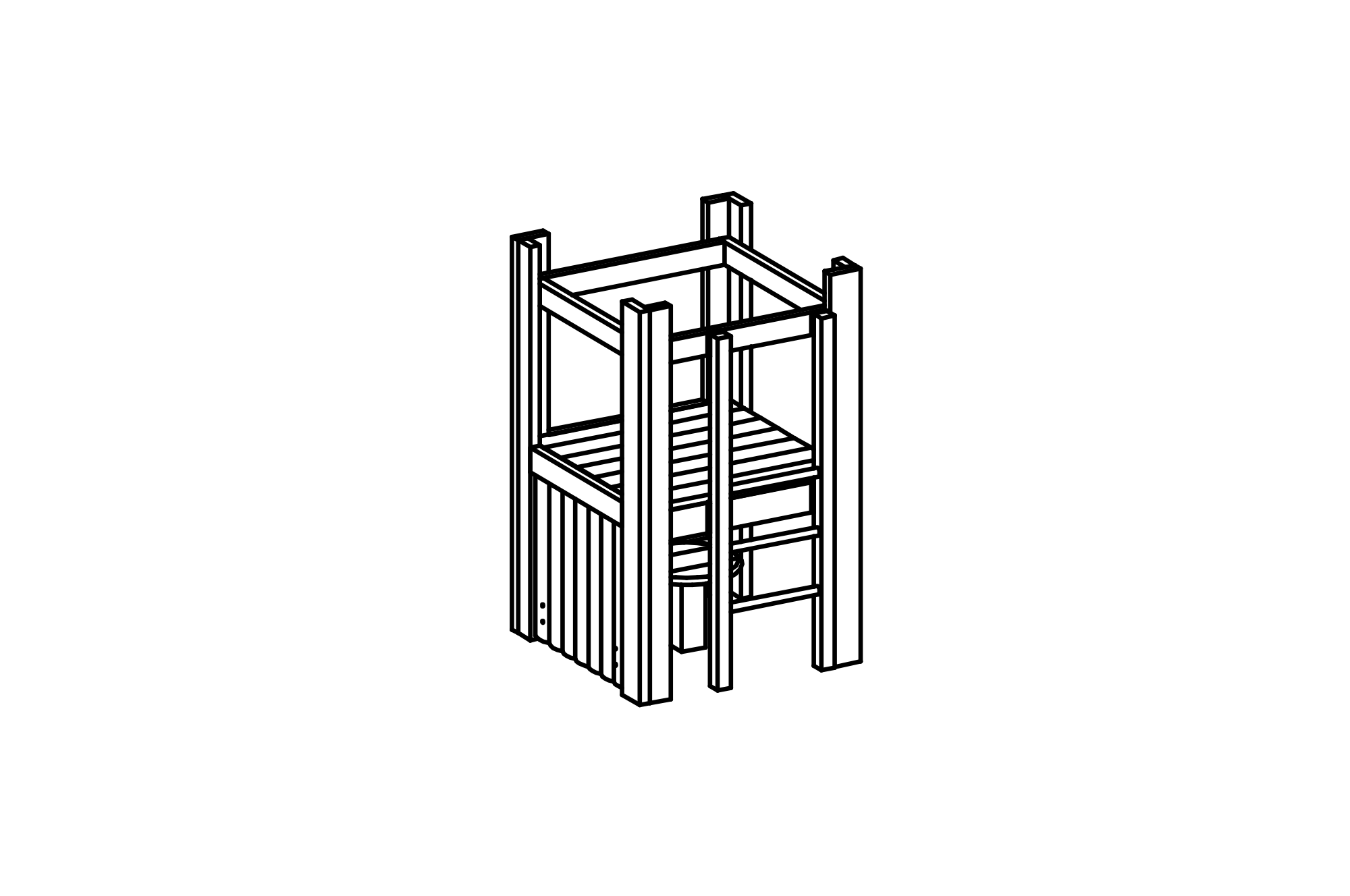 Small Platform Hut with ladder
