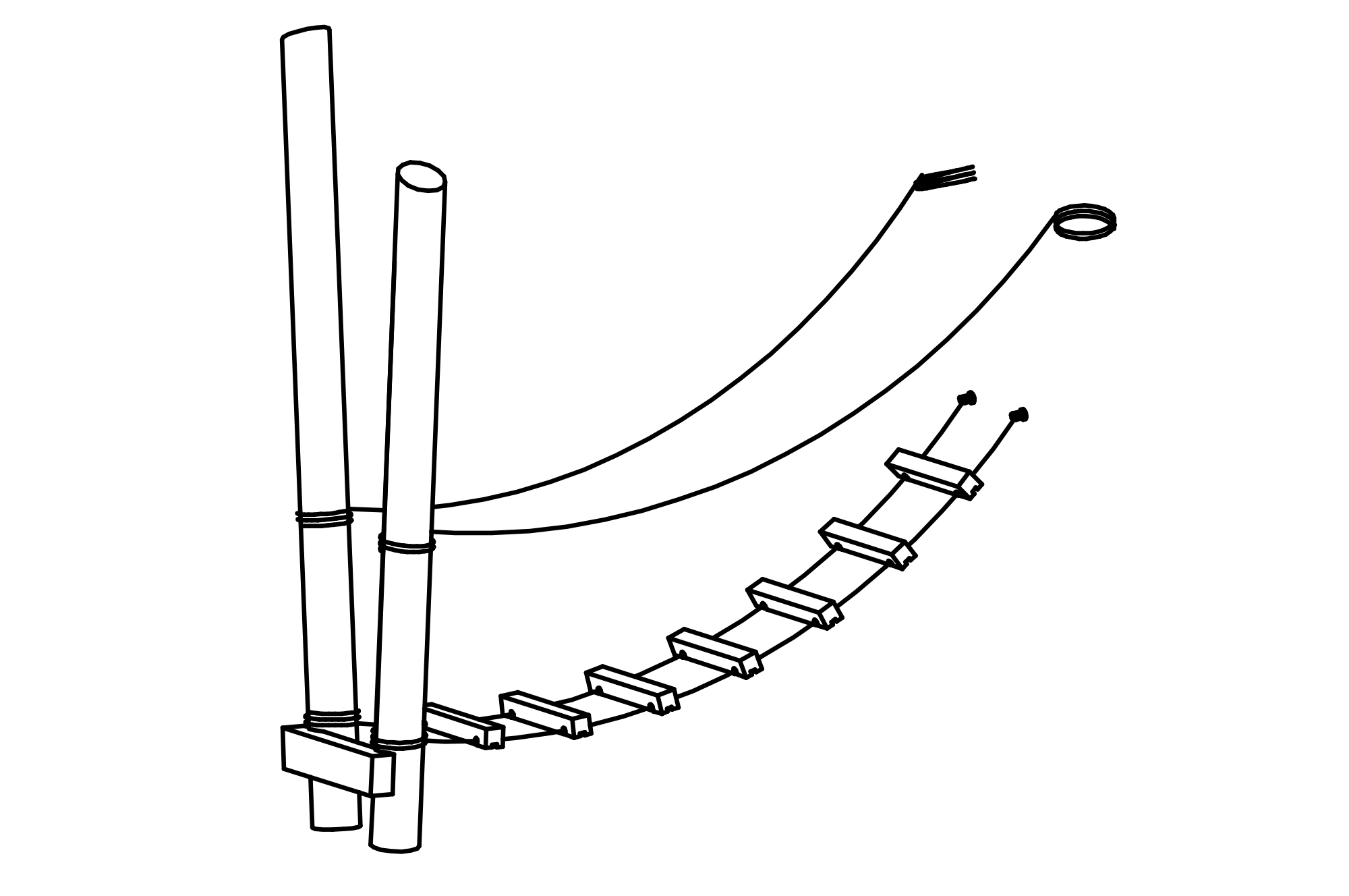 End Frame with rope ascent and walkaway