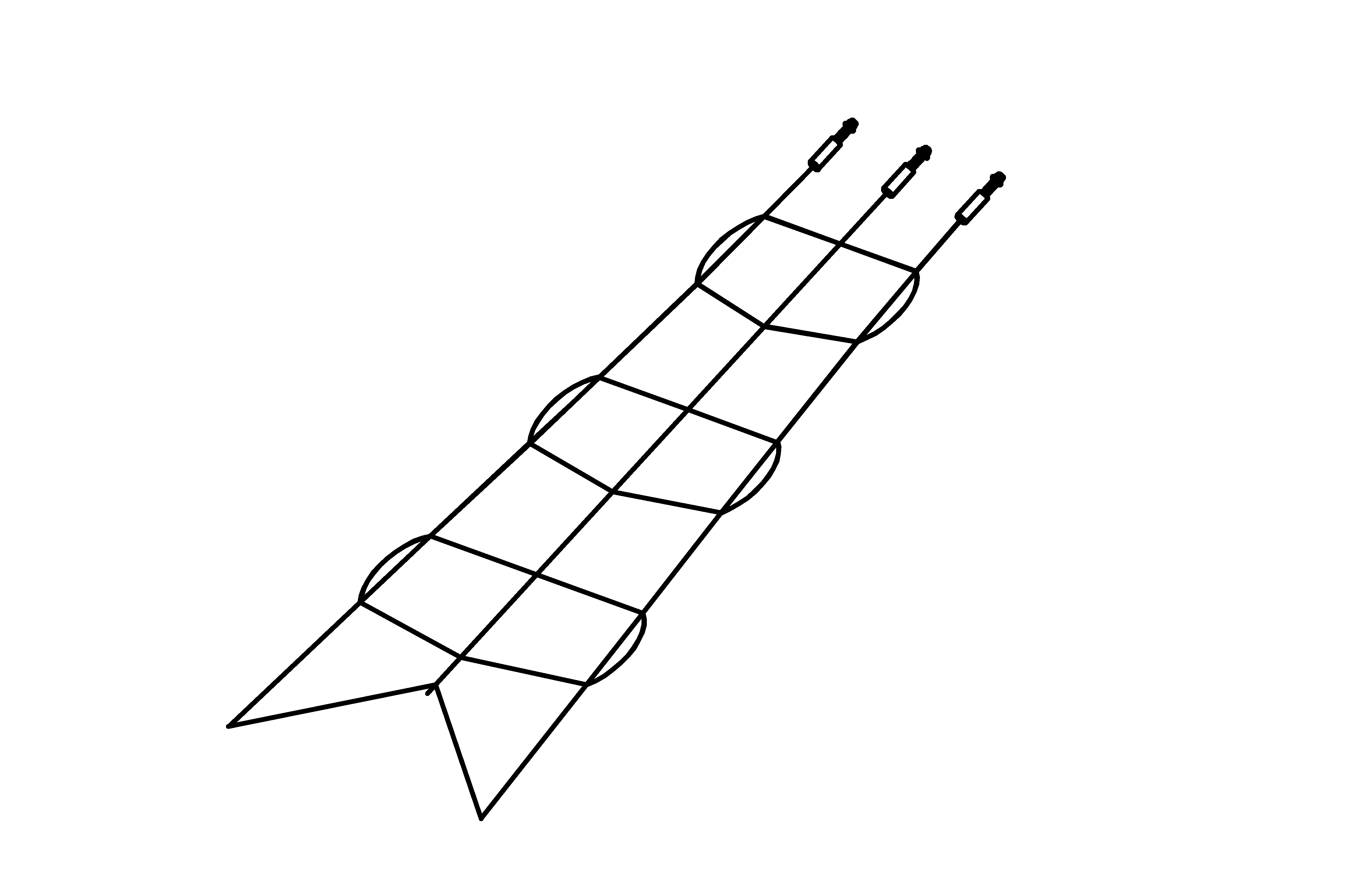 Inclined Climbing Net for Triangular Platform, natural