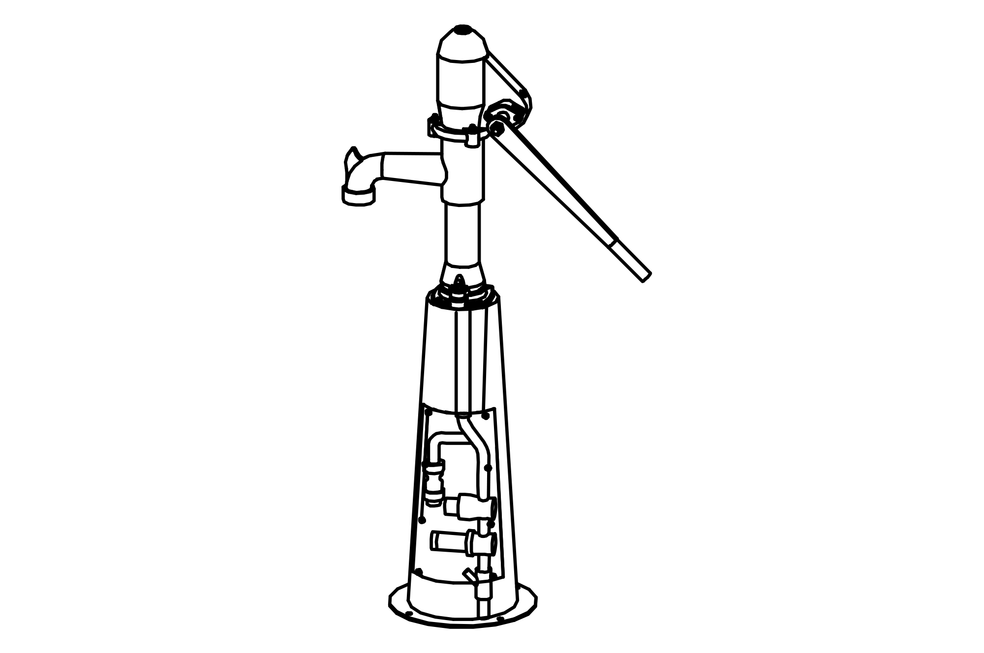 Playground Pump with rinsing device