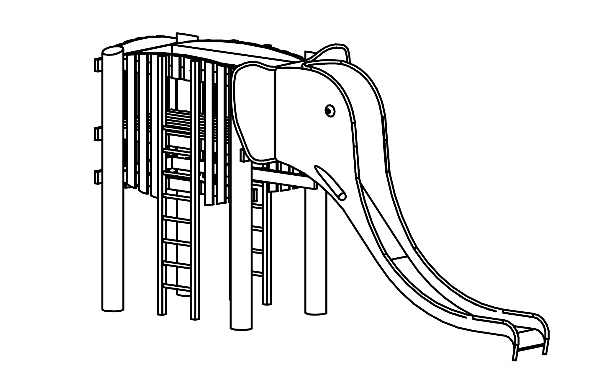 Elephant with Trunk Slide